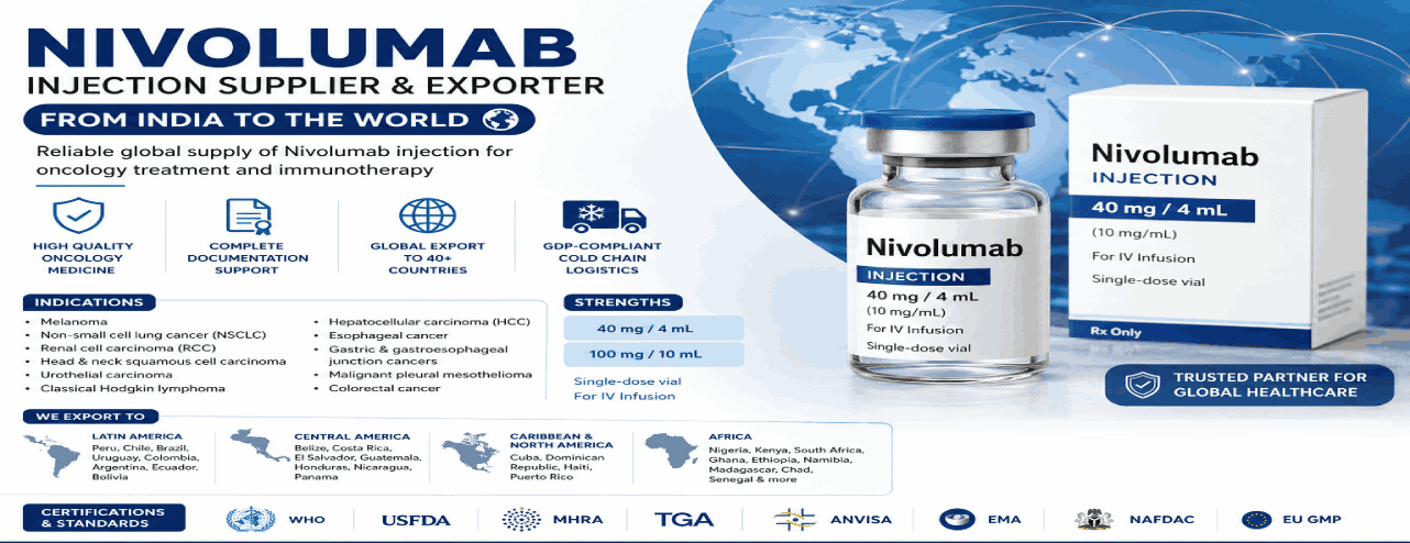 Nivolumab Injection Supplier and Exporter from India
